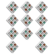 Kit 11 Nichos Porta Toalhas 09 Lugares 40x40cm Branco G01 - Gran Belo