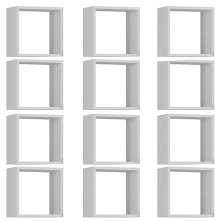 Kit 12 Nichos Organizador 30x30cm Branco G01 - Gran Belo