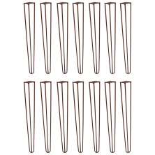 Kit 14 Pés de Metal 60 CM Hairpin Legs Mesa de Canto Aparador Bronze G41