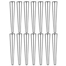 Kit 14 Pés de Metal 60 CM Hairpin Legs Mesa de Canto Aparador Preto G41