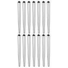 Kit 14 Pés de Metal 90 CM Hairpin Legs Aparador e Mesa de Canto Preto G41