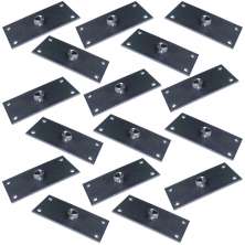 Kit 16 Chapinhas Chapa Reta Fixação Pés Palito Rosca 5/16 Zincada G59