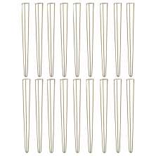 Kit 16 Pés de Metal 90 CM Hairpin Legs Aparador e Mesa de Canto Dourado G41