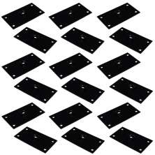 Kit 18 Chapinhas Chapa Reta Fixação Pés Palito Rosca 5/16 Preto G59