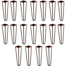 Kit 18 Pés de Metal 25 CM Hairpin Legs Rack e Puffs Bronze G41
