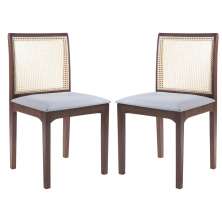 Kit 2 Cadeira Decorativa Sala de Jantar Steve Amêndoa G55 - Gran Belo
