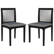 Kit 2 Cadeira Decorativa Sala de Jantar Steve Ébano G55 - Gran Belo