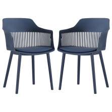 Kit 2 Cadeiras Decorativas Para Sala de Estar Sócrates Azul Marinho G56 - Gran Belo
