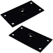 Kit 2 Chapinhas Chapa Reta Fixação Pés Palito Rosca 5/16 Preto G59