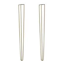 Kit 2 Pés de Metal 90 CM Hairpin Legs Aparador e Mesa de Canto Dourado G41