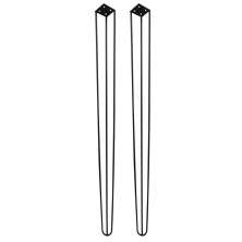 Kit 2 Pés de Metal 90 CM Hairpin Legs Aparador e Mesa de Canto Preto G41