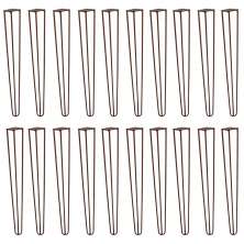 Kit 20 Pés de Metal 60 CM Hairpin Legs Mesa de Canto Aparador Bronze G41