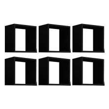 Kit 6 Nichos Organizador 30x30cm Preto G01 - Gran Belo