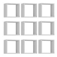 Kit 9 Nichos Organizador 30x30cm Branco G01 - Gran Belo