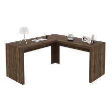 Mesa Angular para Escritório Home Office ME4116 MDP Nogal G69 - Gran Belo