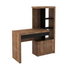 Mesa Conjunto para Escritório Home Office ME4143 MDP Nogal/Preto G69 - Gran Belo