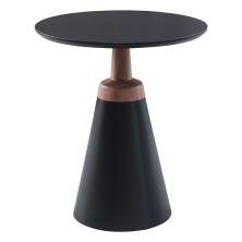 Mesa Lateral Decorativa Para Sala de Estar Mandrágora 50x50 Redonda Preta G55 - Gran Belo
