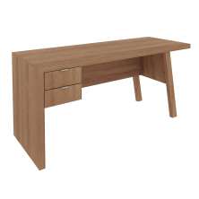 Mesa com 2 Gavetas para Escritório Home Office ME4122 MDP Amendoa G69 - Gran Belo
