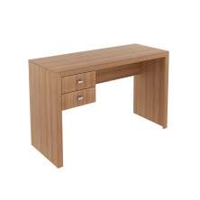 Mesa com 2 Gavetas para Escritório Home Office ME4123 MDP Amendoa G69 - Gran Belo