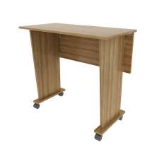 Mesa com rodizio para Escritório Home Office ME4117 MDP Amendoa G69 - Gran Belo