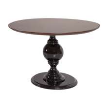 Mesa de Apoio Decorativa Vênus 90x76 Preta/Imbuía G71 - Gran Belo