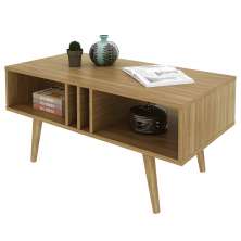 Mesa de Centro para Sala de Estar MC2226 MDP Natural/Off White G69 - Gran Belo