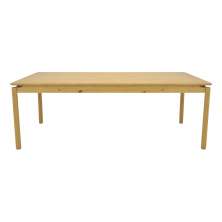 Mesa de Jantar de Madeira Taeda Zelda 220cm Natural/Voss G04 - Gran Belo