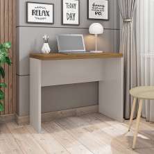 Mesa para Escritório Decorativa 90cm Home Office Rocky MDP/BP Lamina Mel/OffWhite G11 - Gran Belo