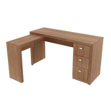Mesa para Escritório Home Office ME4101 MDP Amendoa G69 - Gran Belo