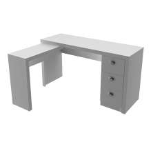 Mesa para Escritório Home Office ME4101 MDP Branco G69 - Gran Belo