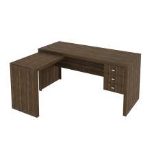 Mesa para Escritório Home Office ME4106 MDP Nogal G69 - Gran Belo
