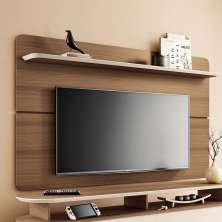 Painel Suspenso Decorativo 1.8 TV até 70 Pol. Sala de Estar Kirby Castanho/Off White G26 - Gran Belo