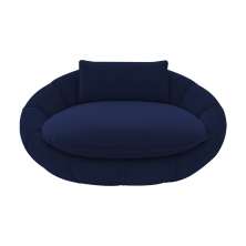 Poltrona Caminha para PET Afrodite Veludo Azul Escuro G45 - Gran Belo