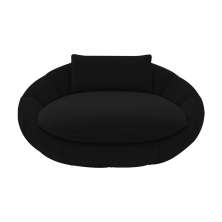 Poltrona Caminha para PET Afrodite Veludo Preto G45 - Gran Belo