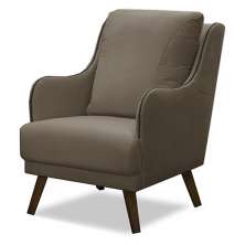 Poltrona Decorativa Catar com Tachas Veludo Bege G33 - Gran Belo