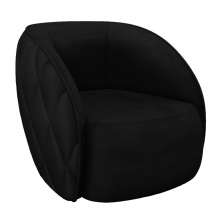Poltrona Decorativa Clarke Veludo Preto G45 - Gran Belo