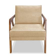 Poltrona Decorativa De Luxo Frida Linho Dourado G63 - Gran Belo