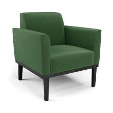 Poltrona Decorativa Isabella Pés Fixo em Madeira Preto Suede Verde G19 - Gran Belo