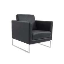 Poltrona Decorativa Julia 70cm PU Sintético Preto G15 - Gran Belo