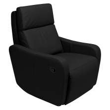 Poltrona Decorativa Reclinável Manual Moroni Couro Preto G43 - Gran Belo