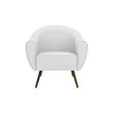 Poltrona Decorativa Sacha Corano Branco - Gran Belo