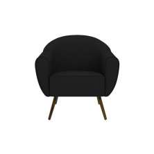 Poltrona Decorativa Sacha PU Sintético Preto G15 - Gran Belo