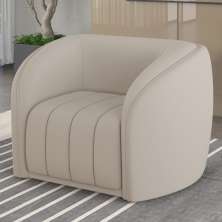 Poltrona Decorativa Sala de Estar Adam Veludo Bege G45 - Gran Belo