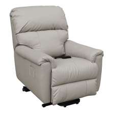 Poltrona do Papai Reclinável Elétrica com Controle Kyoto Lift Couro Off White G43 - Gran Belo