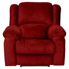 Poltrona do Papai Reclinável Elétrica com Massagem Magnum Veludo Vermelho G23 - Gran Belo