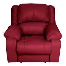 Poltrona do Papai Reclinável Elétrica com Massagem e USB Magnum PU Sintético Vermelho G23 - Gran Belo