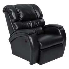 Poltrona do Papai Reclinável Zero Wall com Botão Oasis PU Sintético Preto Brilho G23 - Gran Belo