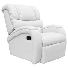 Poltrona do Papai Reclinável Zero Wall com Gatilho Oasis PU Sintético Branco G23 - Gran Belo