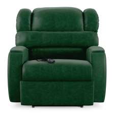 Poltrona do Papai Sala de Cinema Reclinável Kylie Controle Power Elétrico USB PU Verde Musgo G23