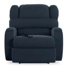 Poltrona do Papai Sala de Cinema Reclinável Kylie Controle Power Elétrico Veludo Azul G23